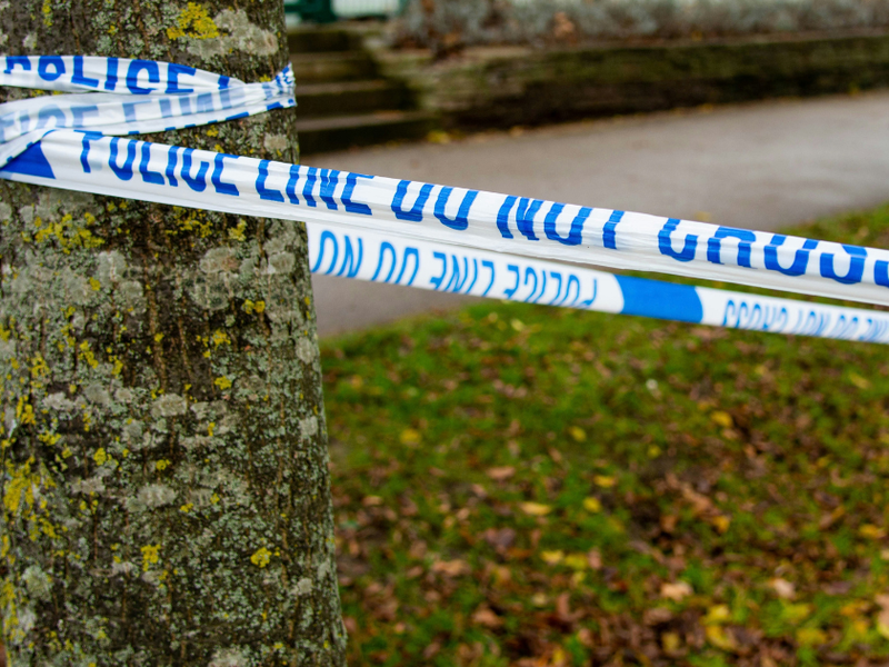 Police crime scene tape.