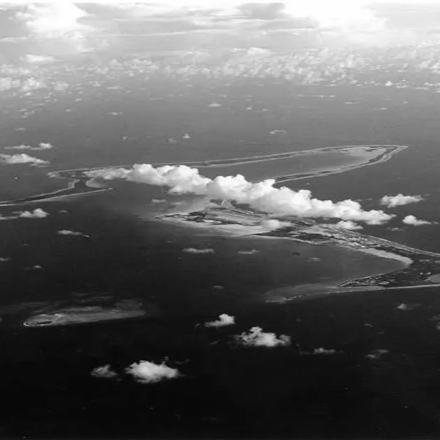 Aerial view of Diego Garcia