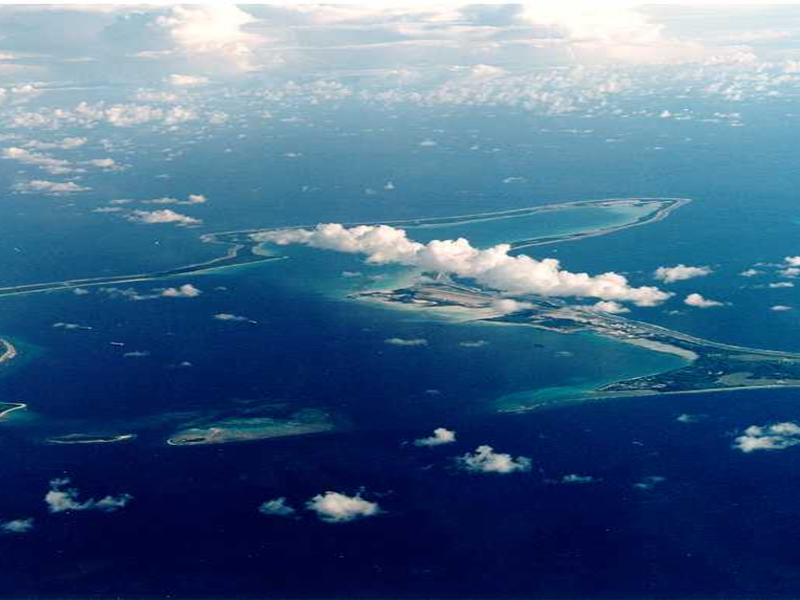 Aerial view of Diego Garcia