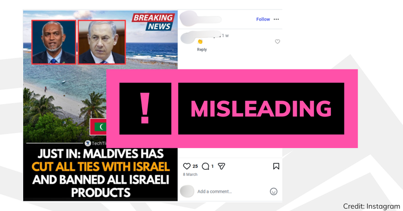 Debunk image Maldives-Israel relations