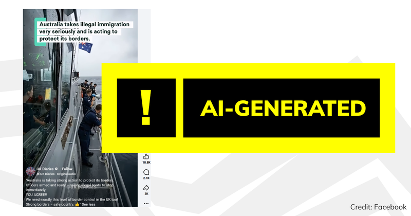 Debunk image Australian border force