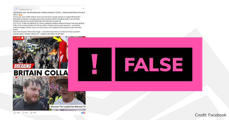 Debunk image 460 rioters