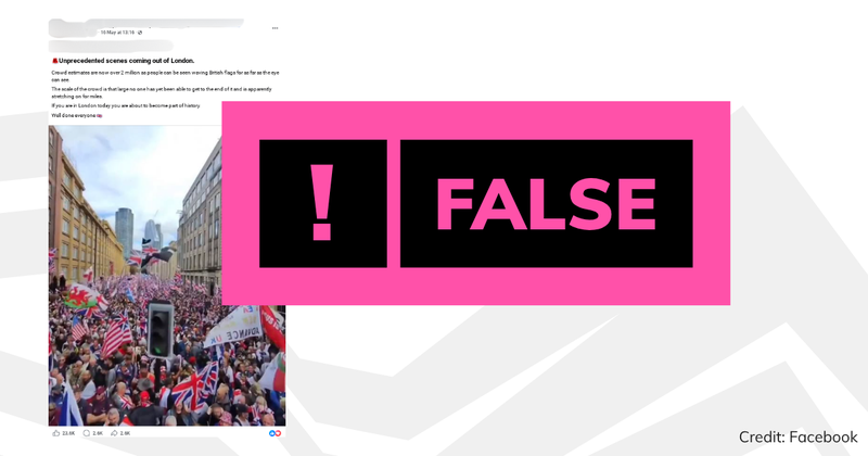 Debunk image crowd sizes at May Unite the Kingdom march