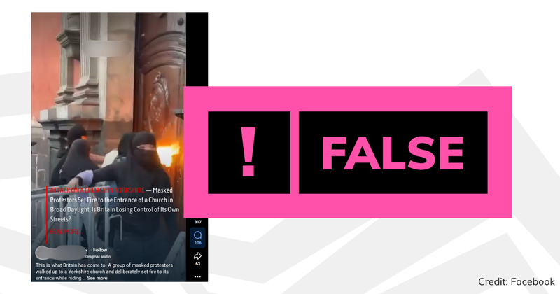 Debunk image Mexican church attack