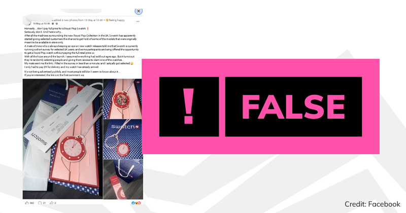 Debunk fake Swatch offer