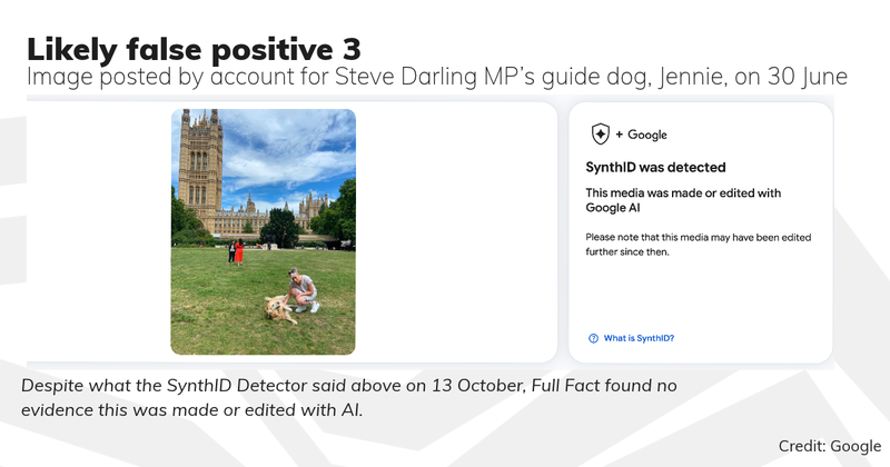 Debunk image Steve Darling’s guide dog, Jennie