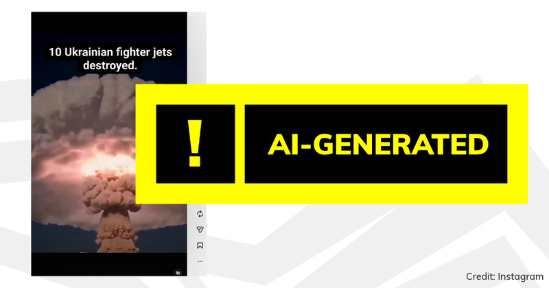 Debunk image AI generated nuclear explosion