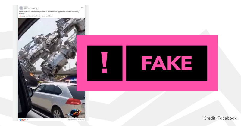 A screenshot of the post with text overlaid saying 'fake'
