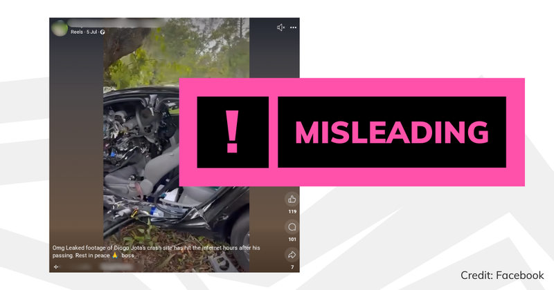 Debunk image of Jota crash
