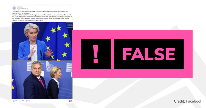 A screenshot of the post with overlaid text saying 'false'.
