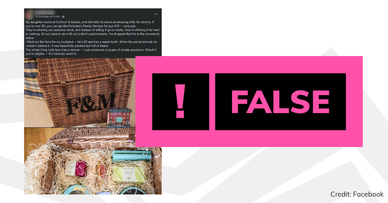 False label on a Facebook post