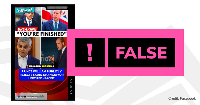 A screenshot of the video with text overlaid saying 'false'