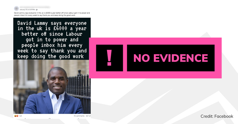 A screenshot of the post with overlaid text saying 'no evidence'.