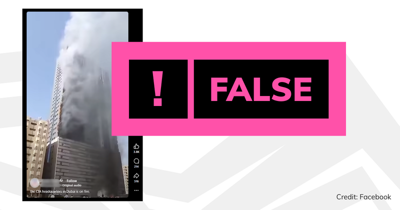 A screenshot of the video with text overlaid saying 'false'