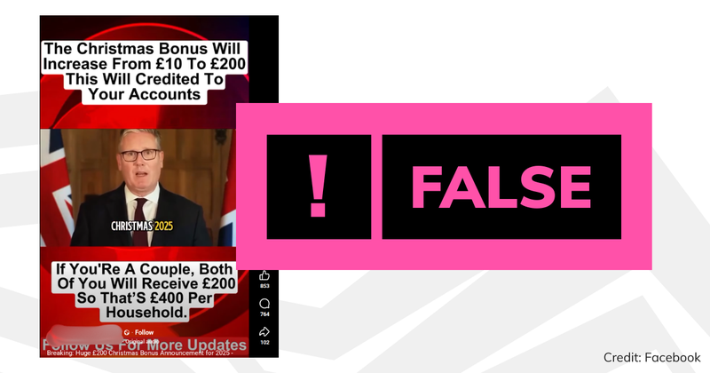 Debunk image Christmas bonus