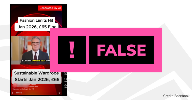 False label on a Facebook post