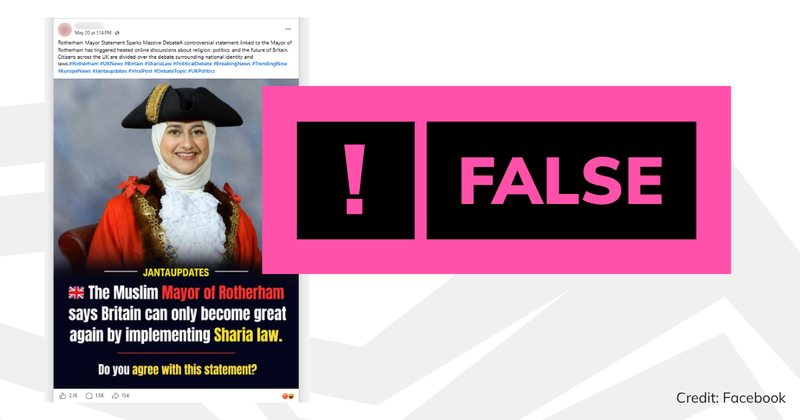 A screenshot of the video with overlaid text saying 'false'.