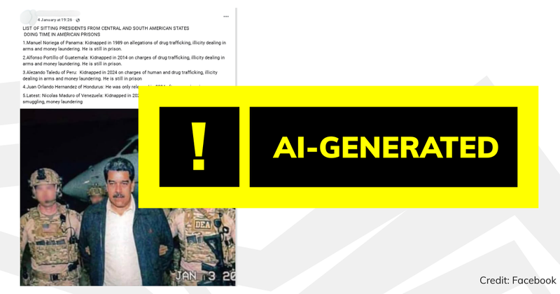 Debunk AI image of Maduro