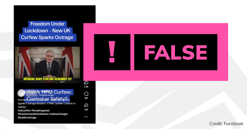 A screenshot of the video with overlaid text saying 'false'.