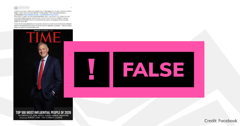 False label on a Facebook post