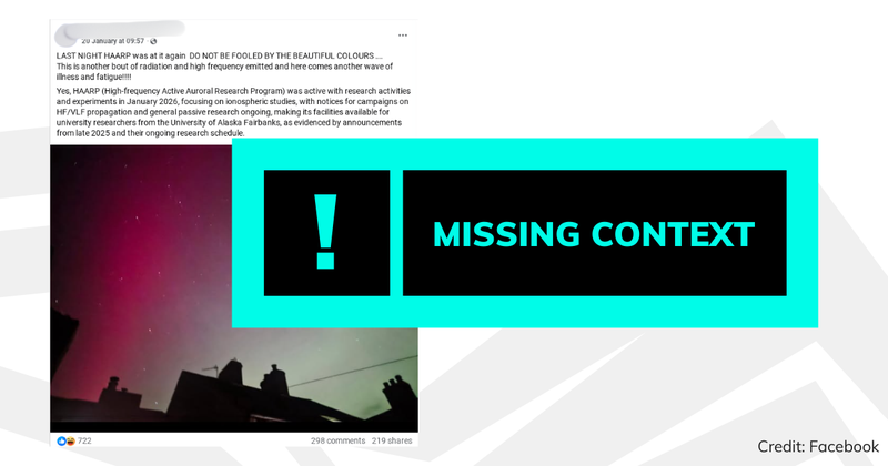 Debunk image of northern lights HAARP