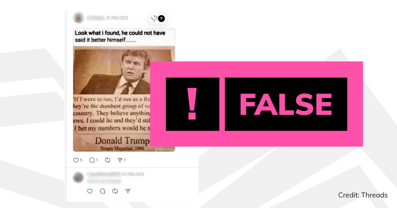 An example of the misleading posts.