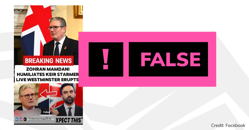 Debunk image Mamdani and Starmer AI