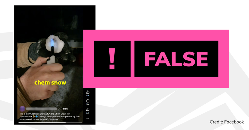 A screenshot of the video with text overlaid saying 'false'