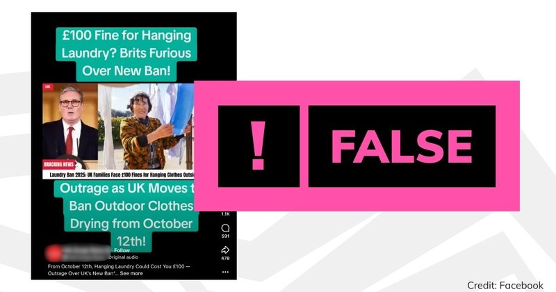 False label on a Facebook post