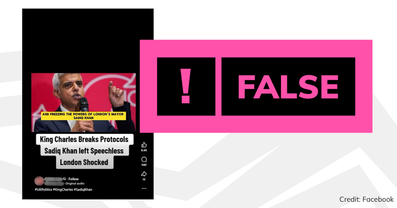 An image of the video with a verdict saying 'false'.