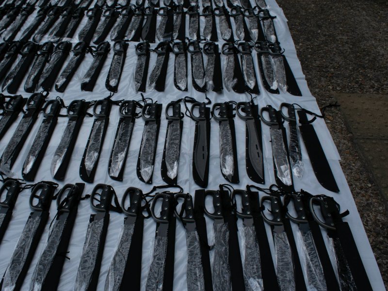 Weapons seized by the Metropolitan Police as part of investigation into Jonathan Soares.
