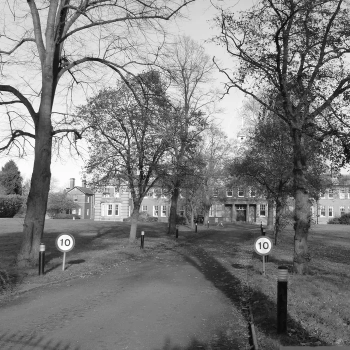 A photo showing the exterior of Webb House.