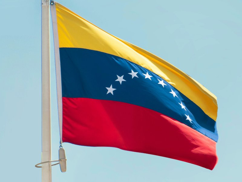 A picture of the Venezuelan flag.