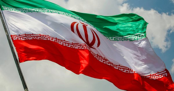 A photo of the Iranian flag.