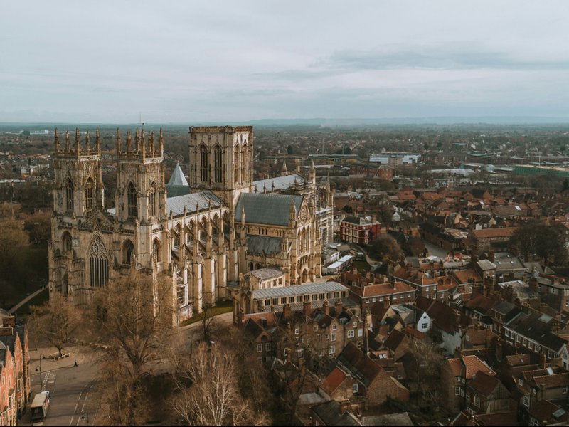 A view of York Minster, and the city of York.