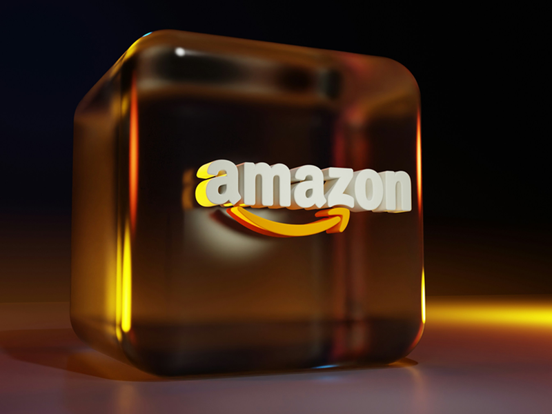 Cube with Amazon logo