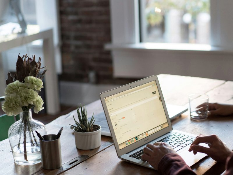 Man using a laptop