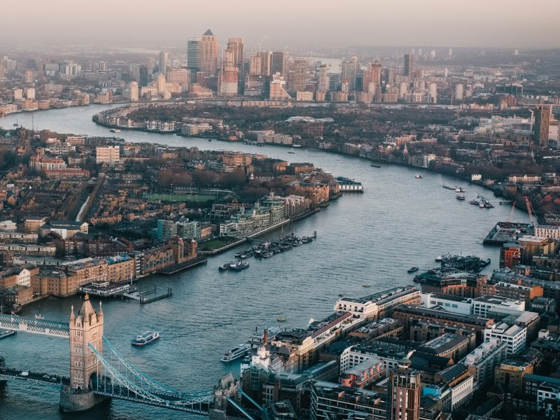 A view of central London.