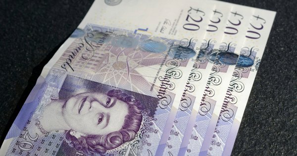 Close up image of a £20 note