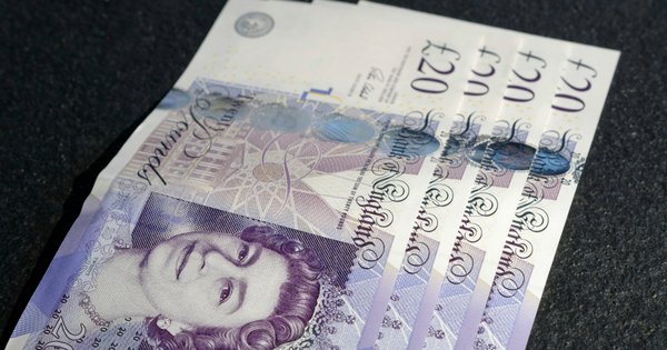 An image of £20 sterling notes