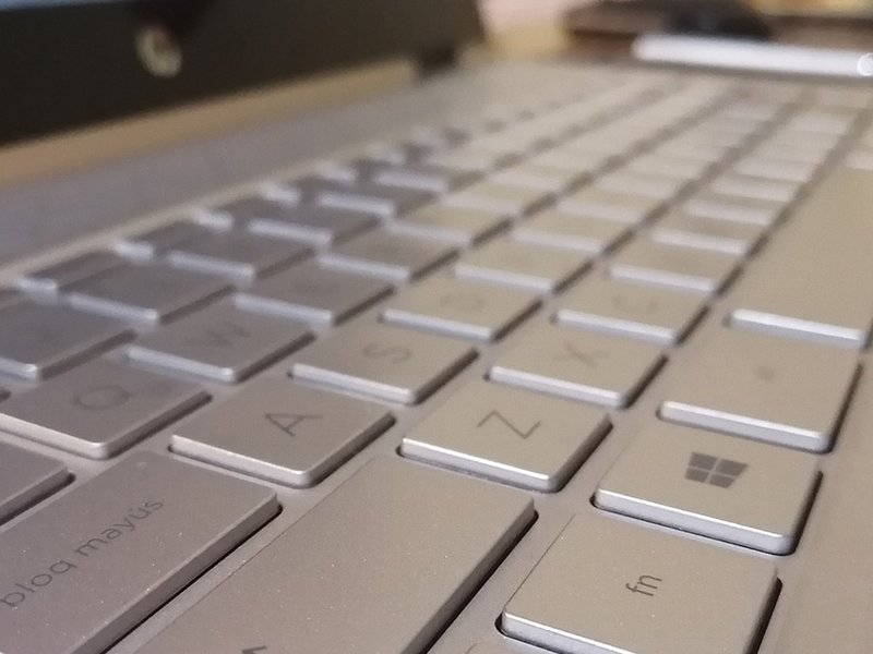 The key board of a laptop