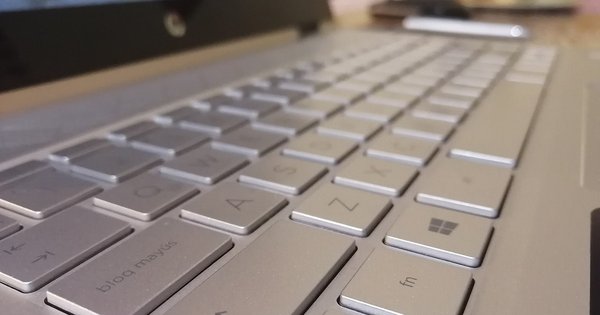 The key board of a laptop
