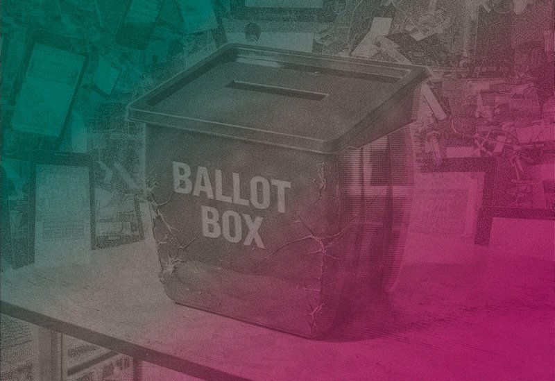 A ballot box stylised for the 2026 Full Fact report