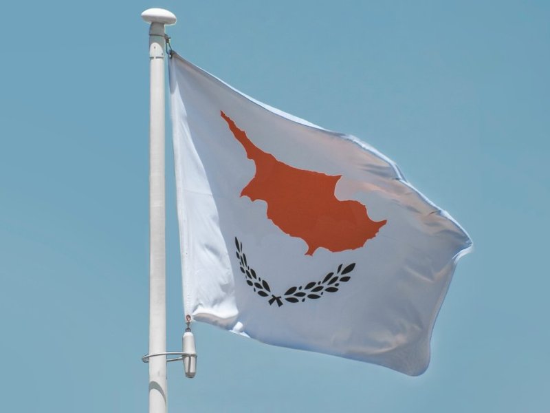 The flag of Cyprus
