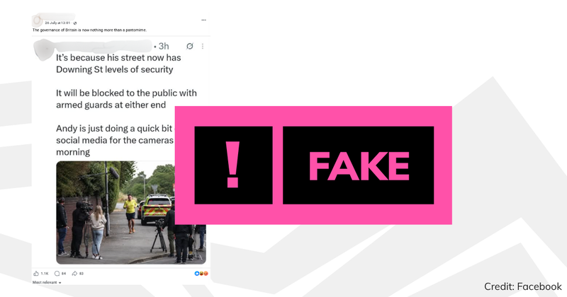 Debunk image Burnham running fake