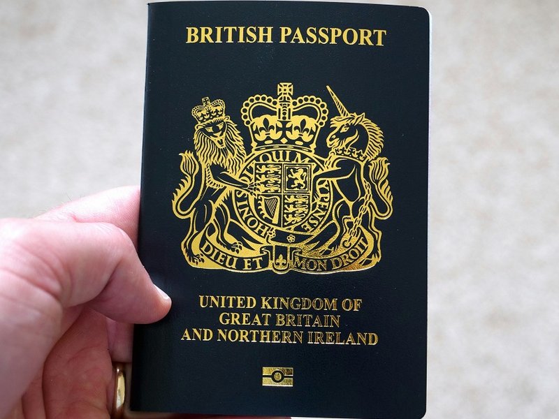 A person holding a British passport