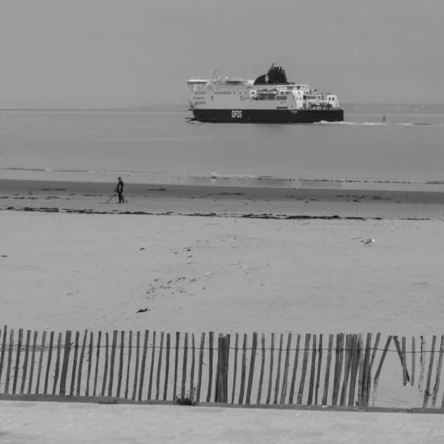 A picture of the Calais coast in Northern France.