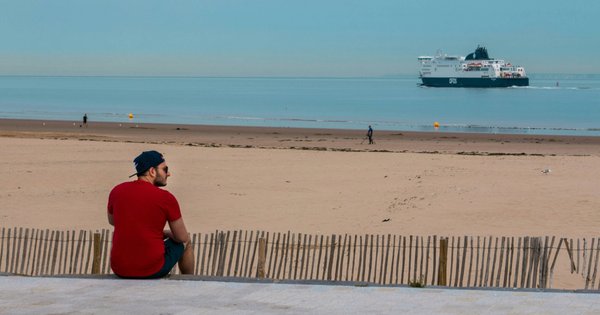 A picture of the Calais coast in Northern France.