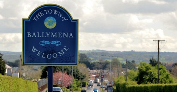 A Ballymena Borough Council sign on the Cullybackey Road