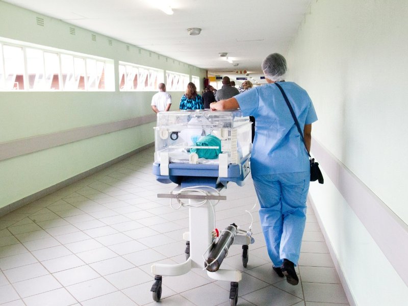 A hospital corridor